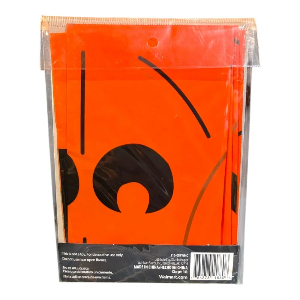 Halloween‎ Pumpkin Leaf Collection Bags Smiley VTG 80s 90s Outdoor Decor